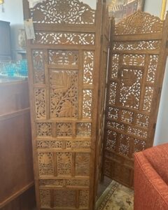 wood folding screen