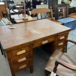 Antique, oak desk