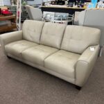 taupe leather couch