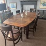 copper top table and chairs