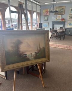 Hudson River oil painting