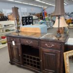 Tile Top Bar Console Cupboard
