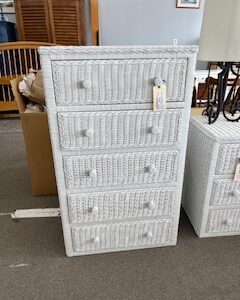 white wicker dresser