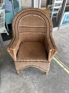 woven wicker chair