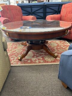 round inlay coffee table
