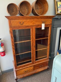 tiger maple cabinet