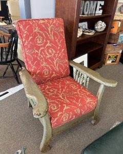 vintage wooden recliner