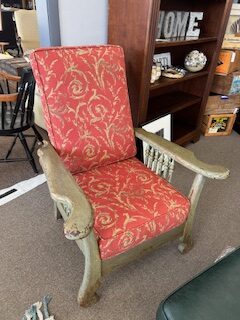 vintage wooden recliner