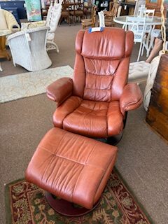 Eames style chair and ottoman