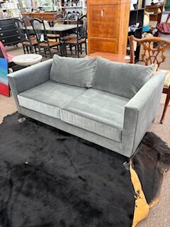 gray loveseat
