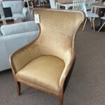 Velvet and Leather arm chair