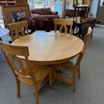 round maple table and chairs