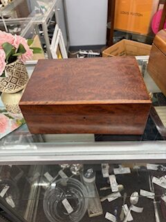 burl wood lap desk