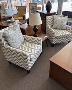 chevron pattern chairs
