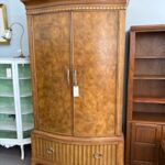 burl wood armoire