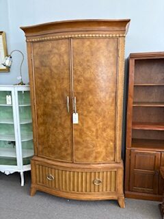 burl wood armoire