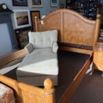 burl wood king bed