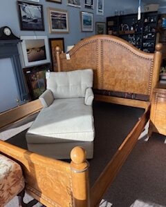 burl wood king bed
