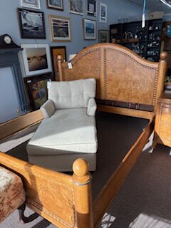 burl wood king bed