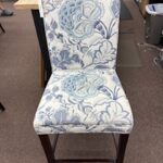 blue and white counter stools