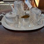 5 piece silver tea set