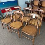 set 6 cane chairs