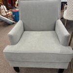 gray upholstered chair