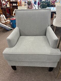 gray upholstered chair
