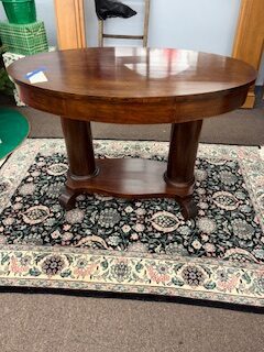 oval library table