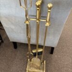 5 Piece Brass Fireplace Tool Set