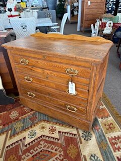 Eastlake Oak 3 Drawer Dresser Chest