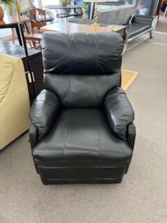 black vinyl recliner