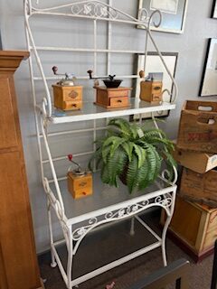 white baker's rack