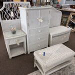 white wicker armoire
