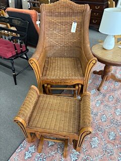 wicker glider rocker