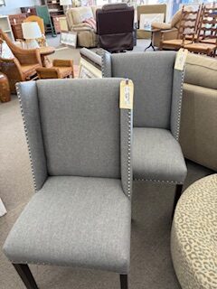 gray nailhead chairs