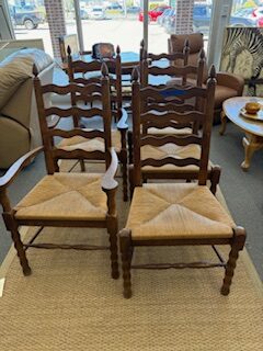set 6 ladderback chairs