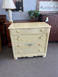 4 drawer hand painted chest