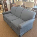 Blue Woven Pattern Couch #T22ZG7
