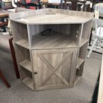 Coastal Driftwood Corner Cupboard Cabinet