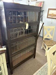 leaded glass barrister bookcase