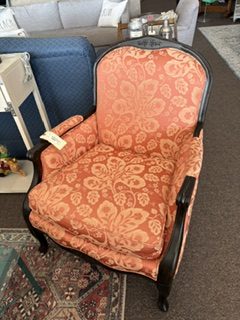 Damask French Provincial Chair