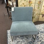 blue slipper chair
