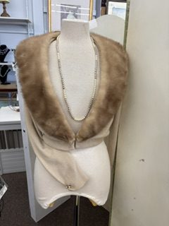 Vintage Mink Collar Cashmere Sweater
