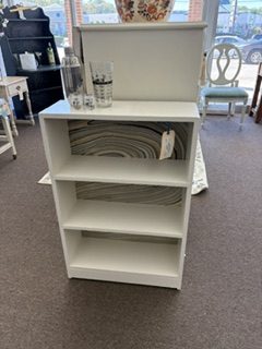 Cream Bookcase with Decorative Paper Backing