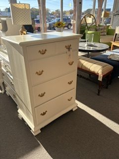 Artisan Painted 5 Drawer Tall Chest Bureau Dresser