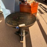 Round Hand Painted Entry Console Table