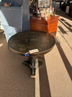 Round Hand Painted Entry Console Table