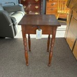 Antique One Drawer Bird's Eye Maple Stand End Table